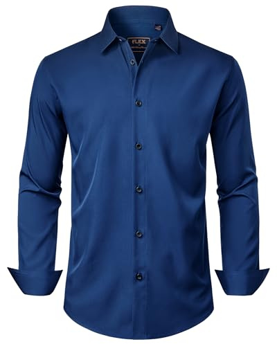 J.VER Hemd Herren Langarm Bügelfrei Oberhemd Stretch Business Freizeithemd | Hemden, Regular Fit, Herrenhemd, Unifarben, Arbeit, Alltag, Hochzeit, Oberteil, Anzug, Elasthan, Knitterfrei, Männer, Shirt