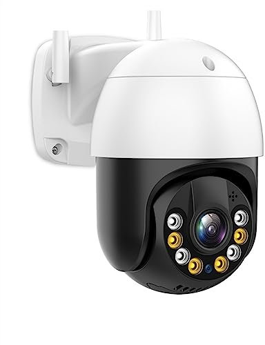 Telecamere per la sicurezza domestica 8MP 4K Telecamera PTZ IP Telecamera esterna HD 5MP H.265 Sorveglianza wireless Sicurezza CCTV 1080P AI Tracking P2P con rilevamento del movimento(8MP,64g card)