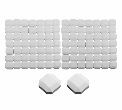 Plowo Briquetas de cerámica de repuesto para L27 L30 L36 L42 L54 CS30 LBQ36 y otros modelos de parrilla de gas, briquetas de parrilla de repuesto para rocas de lava, 2 x 2 x 0.8 pulgadas cada una, 100