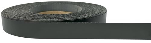 Kantenumleimer 40mm x 15m | Melamin Kantenband mit Schmelzkleber für stabile Möbelkanten | Umleimer für Schutz und dekorativen Abschluss von Möbelplatten | Furnierband zum Aufbügeln | Graphit Grau