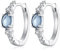 Edelstein-Creolen aus 925er-Sterlingsilber mit blauem Saphir-Akzent