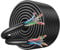 JARNHNG Cable Ethernet Cat 6 para exteriores, 200 m, cable de red LAN de alta velocidad, cable de Internet Cat 6, 1 Gbps, 250 MHz, AWG24 UTP CCA (200 m), color negro