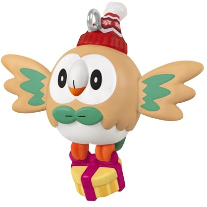 Hallmark Keepsake 1.25 Mini Christmas Ornament 2025, Pokémon Holiday Rowlet, Gifts for Gamers