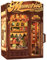 Cutefun DIY Book Nook Kit - Puppenhaus Kitaus Holz mit Staubschutzhülle,DIY Miniatur Puppenhaus Bücherecke Bibliothek Häuser Modellbausätze mit LED Leuchten Bücherregal Dekor, Memories Music Bookshop