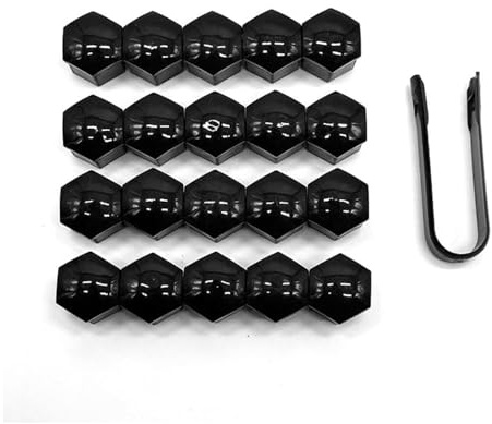 BFRDGE 20 Stück radmutterkappen radschraubenkappen, für Volvo XC40 XC60 XC90 V60 V90 S90 S60 C40 Sechskant-Reifen Muttern-Abdeckungen, mit Entfernung Werkzeug,A-19MM