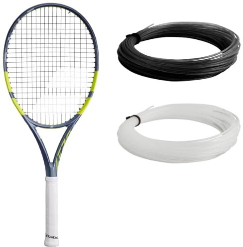 Babolat Pure Aero Lite Tennis Racquet - 9. Generation - aufgereiht mit 16g Babolat Syn Gut bei Mid-Range Spannung