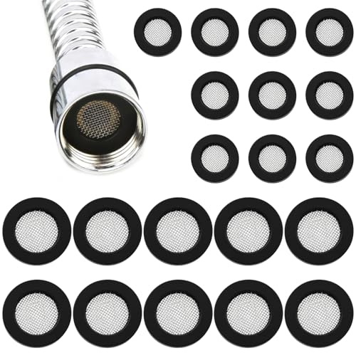 20 Stück O-Ringe Dichtungsringe Set 1/2 Zoll 3/4 Zoll Filternetz Edelstahl Schlauchdichtung, Gummi Wasserhahn Dichtung, Flachdichtung für Dichtung Duschkopf Sanitär Waschbecken Ablauf
