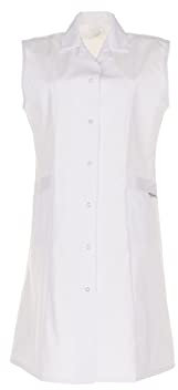 Planam 1692036 Damen-Arbeitsmantel, Baumwolle, ärmellos, Reinweiß, Größe 36