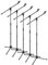 McGrey MBS-01 5x Set Supporto microfono con braccio e morsetto per microfono braccio orientabile, altezza regolabile, treppiede con asta a giraffa per microfono, lunghezza del braccio circa 75 cm