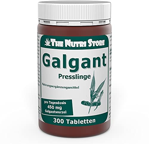 Galgant Tabletten 300 Stk - 75 mg Galgantwurzelpulver pro Pressling - Alpinia officinarum - Made in Germany - The Nutri Store