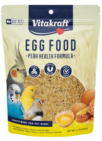 Vitakraft VitaSmart Egg Food for Birds - Daily Supplement for Parrots, Parakeets, Cockatiels, and Canaries - Bird Calcium Supplement 1.1 Pound (Pack of 1)