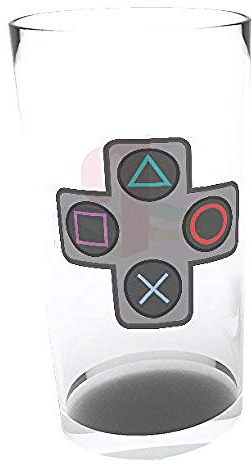 GB Eye Playstation Tasten Pint-Glas, Glas, mehrfarbig
