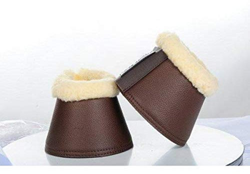 HKM 8503 Hufglocken Comfort Lederimitat mit Polsterung, Sprungglocken, XXL, Dunkelbraun