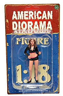American Diorama- Miniature Voiture de Collection, 77437, Noir/Rose