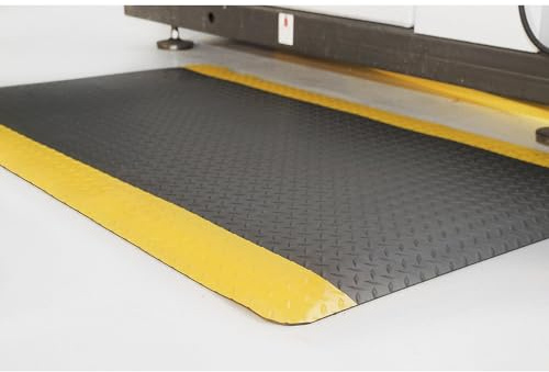 COBA Europe GmbH Arbeitsplatzbodenbelag Zuschn. B1200xS14mm schwarz/gelb PVC, 2-lagig Preis p. lfd. m