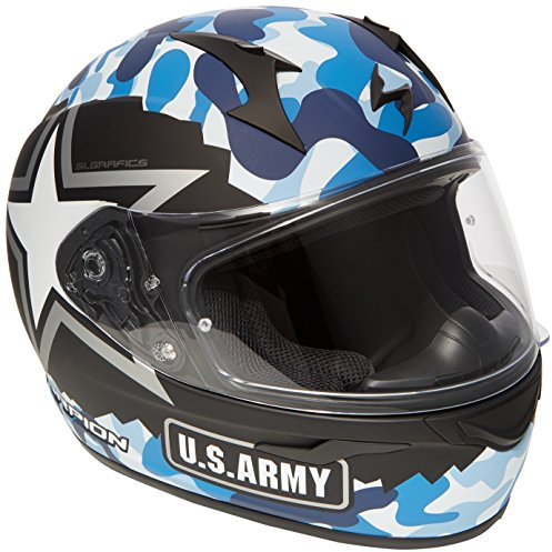 Scorpion Motorradhelm EXO-390 ARMY matt schwarz-blau XXL