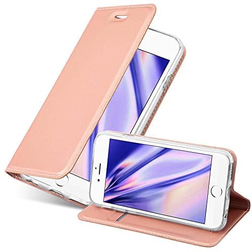 Cadorabo Hülle kompatibel mit Apple iPhone 6 Plus / 6S Plus aus Kunst Leder Flip Klappbare Stoßfeste Magnetische [Standfunktion] [Kartenfächern] Cover Hülle für iPhone 6 Plus / 6S Plus Tasche in Rosa