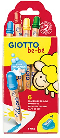 GIOTTO be-bè F469600 Jumbo Farbstifte, 6 Stück (1er Pack)