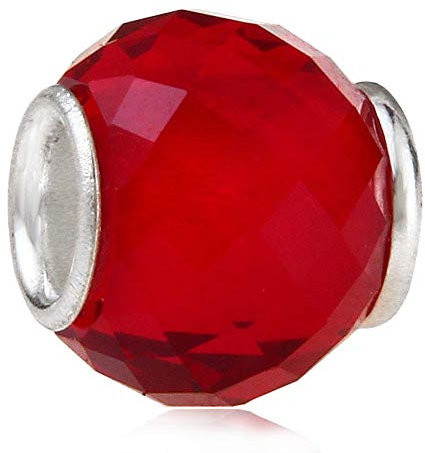 Abalorio de plata de ley 925 con cristal de Murano y piedra de nacimiento, dije de aniversario para pulsera Pandora, Todos, Glass