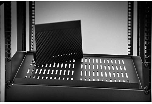 Renkforce RF-3432144 19 Zoll Netzwerkschrank-Geräteboden 2 HE Geeignet für Schranktiefe: ab 400 mm Schwarz