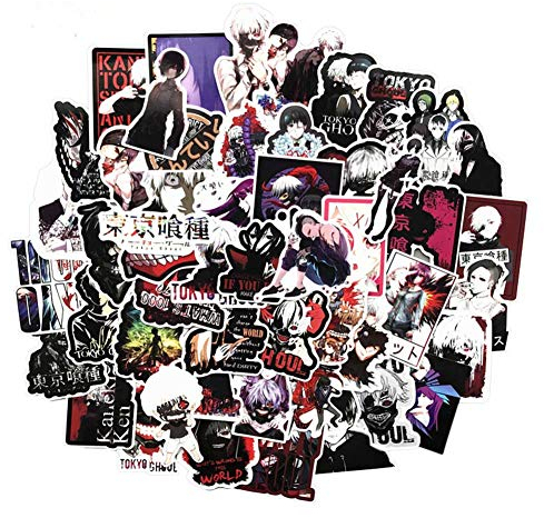 ALTcompluser 50 Stk Tokyo Ghoul Stickers Wasserdicht Aufkleber Vinyl Aufkleber für Laptop, Macbook, Gepäck, Skateboard