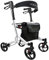 Mobility Plus+ Leichtgewicht Rollator LR10+ Weiß - Indoor & Outdoor, schmal & faltbar - höhenverstellbare Gehhilfe für Senioren mit Rückengurt, Tasche, Stockhalter & Reflektoren