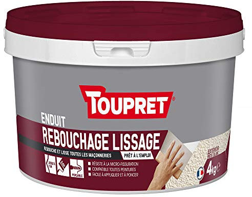 Toupret Enduit de Rebouchage Lissage 2en1 pâte 4kg