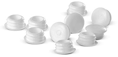 DQ-PP GARDINENSCHIENE ABDECKKAPPEN | Set 2 Stück | PVC | Weiss | Gardinen Schiene Vorhangschienen