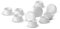 DQ-PP GARDINENSCHIENE ABDECKKAPPEN | Set 2 Stück | PVC | Weiss | Gardinen Schiene Vorhangschienen