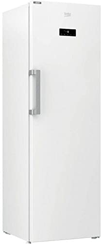 Beko RFNE312E43WN Frigorífico independiente con pantalla multifunción, 8 compartimentos con frontal transparente, de los cuales 6 son cajones de congelación