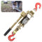 DFGENLY Multifunktions Ratsche Greifzug mit Seilzug, Zuhause Hand Power Puller mit Bremse und 2 Haken, Forstseilwinde Tragbar Stahl Handseilwinde, Traktion: 2/3/4 Ton