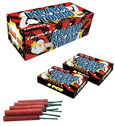 h2i Kraka Toom Minikracher | 96 pièces | Fun de fête pour petits & grands I pour le Nouvel An, Halloween & cadeaux de fête | Feux d'artifice pour enfants & jeunes | Toute saison cat. F1