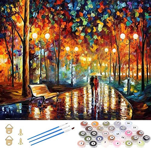 TARATH Peinture par numéro pour Adulte,Peinture à l'huile Peindre par Nombre Kits avec Pinceaux et Acryliques Bricolage Peintures Kits pour la décoration de la Maison16 * 20 Pouces(sans Cadre)