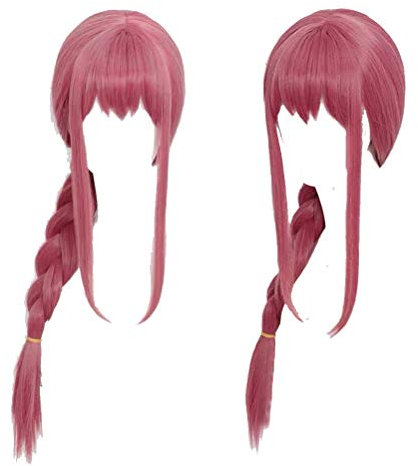 GZIRUE Rosa Lange Geflochtene Haar Zöpfe Braid für Makima Perücke Halloween Party Kostüm Men Women Cosplay Wig