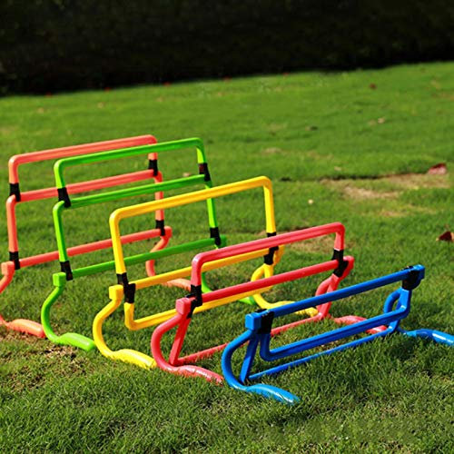 01 Speed Hurdles Set, 5 Stück Höhenverstellbare Agility Hurdles Fußballtraining Hürden Agility Speed Training Equipment für Fußball, Fitness (Orange)