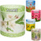25 Stück - kleine Tischlichter Motiv frei wählbar Blumen & Blüten inkl. Name - 10 cm - Licht - für Teelichter/Batterie LED Lichter & Kerzen - Windlich..