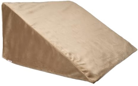 beties Samt&Sonders-Serie, Keilkissenhülle ca. 62x49x30 cm in braun-beige mit dekorativer Jeansnaht, aus deutschem Unternehmen in hochwertiger Qualität