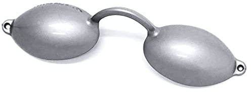 Covha Silberfarbene Solarium UV-Schutzbrille mit Silikonband, Augenschutz zur Augapfelabdeckung im Solarium oder am Strand, Vollrand, Silikon, Silber, Vintage, Unisex, 1 Stück