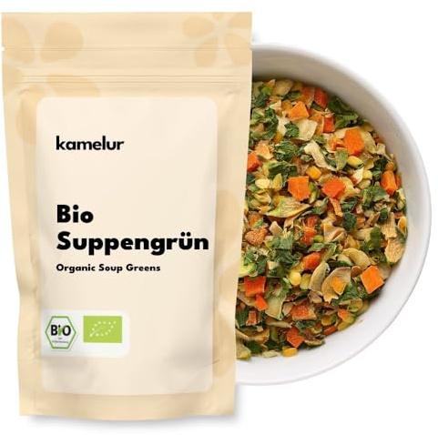 Kamelur 500g BIO Suppengrün getrocknet hochwertiges Suppengemüse aus Trockengemüse BIO aromatisches Suppengewürz