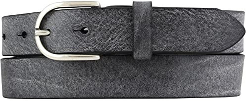 BELTINGER Damen-Gürtel Aus Weichem Vollrindleder Vintage-Look 3 cm | Schmaler Ledergürtel im Used-Look | Schwarz 100cm