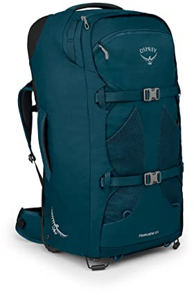 Osprey Fairview 65 Damen Reiserucksack mit Rädern, Night Jungle Blue (10003704)