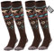 Skisocken Herren Damen Kinder skistrümpfe 2 Paar 35-39 39-42 Merino wolle Performance Sportsocken Warme WintersockenThermosocken Skifahren Snowboard Atmungsaktive Elastische Manschette Braun, M