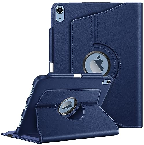 Fintie Hülle für iPad 11 Generation 11 Zoll 2025 (A16), iPad 10 Generation 10.9 Zoll 2022 mit Pencil Halter - Schutzhülle Cover mit 360 Grad drehbarem Ständer und Auto Schlaf/Wach, Marineblau