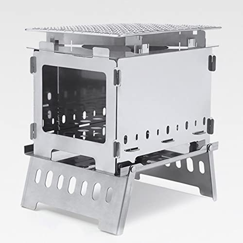 Poêle à bois de chauffage pliable d'extérieur amovible et portable pour le camping