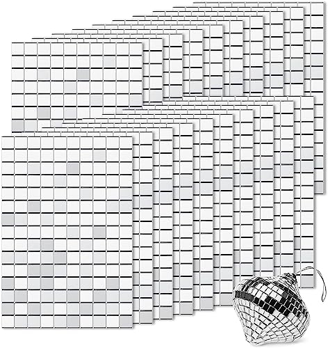 WOOLUCK® 3000 Pezzi Piastrelle a Mosaico Autoadesive Specchi,tessere mosaico a specchio quadrato per Decorazioni Artigianali Fai Da Te - 10 X 10 mm