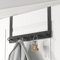 niffgaff 6 Haken Türhaken Zum Einhängen, 31.5 x 17 x 2 CM, Schwarz Haken Zum Einhängen, Türgarderobe Zum Einhängen, Küchentürhaken, Badezimmertürhaken, Türgarderobenhaken