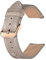Chlikeyi Uhrenarmbänder aus mattem Rindsleder und Wildleder, 18-22mm, goldbraun, Uhrenarmband, Khaki-Roségold, 18 mm