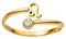 Purelei® Sternzeichen Ring Löwe (Gold) – Wasserfester Damenring aus langlebigem Edelstahl – Verstellbare Ringe von Größe 50 bis 60 – Modeschmuck für deinen individuellen Look