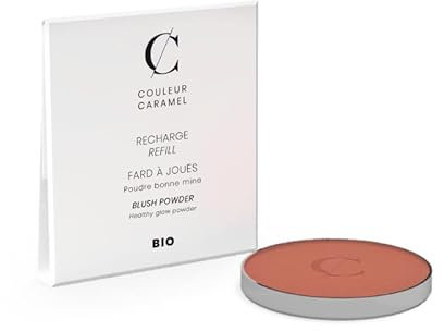 Couleur Caramel Lidschatten, Bio Pfirsich, Macaron Nr. 77 (Nachfüllpack), Couleur Caramel Kosmetik, vegan, Montmartre-Klammer, 3,3 g