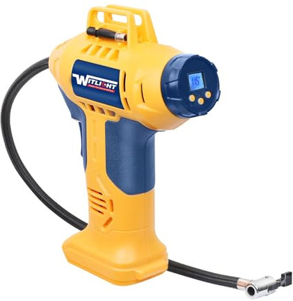 Mellif Cordless Tyre inflator,Compatible with Dewalt 18v Battery,0-160PSI Air Compressor Electric Tire Inflator,Handheld Mini Air Pump for Cars Motorcycles Bikes Sport Balls(NOT Battery)